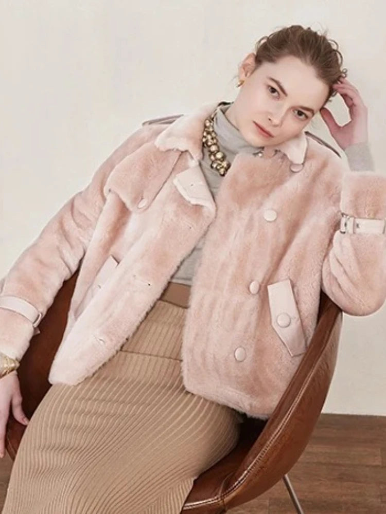 OFTBUY Real Fur Coat Winter Jacket Women Merino Sheep Fur Real Genuine Leather Jacket Liner Thick Warm Natural Fur Parka Female - Matrix Studios