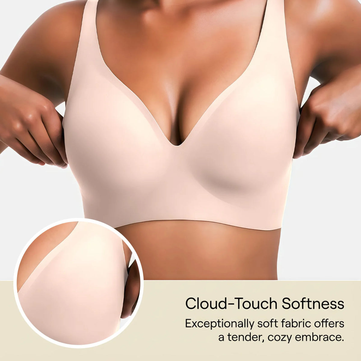 Zero Feel Jelly Wireless Seamless Bra for Women, Gentle All Day Shaping Support, Skin Friendly Breathable Seam Edge, Light Invisible Bra for Office Casual Daily Wear - Matrix Studios