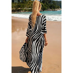 Plus Size Womens Animal Print Kaftan Dresses Caftans Swimwear Coverups Summer Bathing Suit Long Beach Dress - Matrix Studios