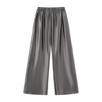Satin Wide Leg Pants Long Floor Casual Pants Women's Summer