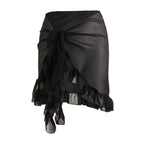 Yiiciovy 2023 Women Cover-Ups Skirts Chiffon Swimwear Pareo Scarf Bikini Cover-Ups Wrap Kaftan Sarong Beach Sexy Skirts 9 Colors - Matrix Studios