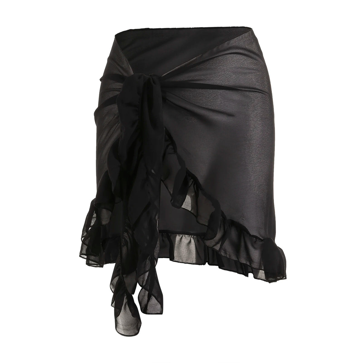Yiiciovy 2023 Women Cover-Ups Skirts Chiffon Swimwear Pareo Scarf Bikini Cover-Ups Wrap Kaftan Sarong Beach Sexy Skirts 9 Colors - Matrix Studios