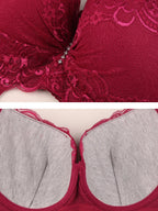 Plus Size Female Lace Bra Thin Bralette 80-105 C/D Cup Push Up Brassiere Widening Side 4-Row Button Bras Absorbs Sweat Underwear - Matrix Studios
