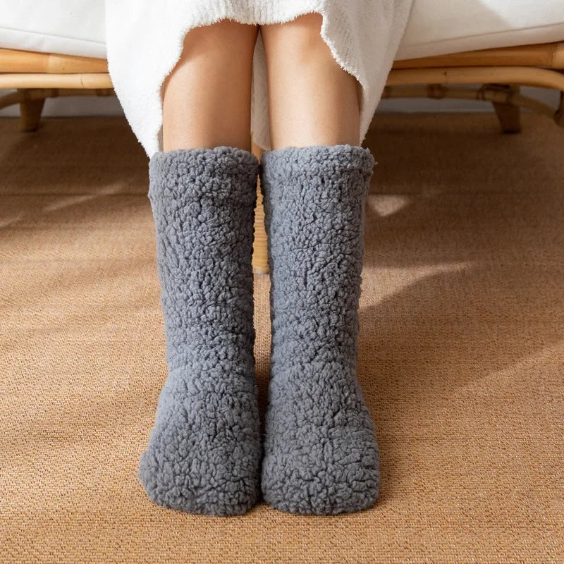 Thickened Winter Women Thermal Cashmere Socks Floor Socks Women's Carpet Home Plus Socks Velvet Sleep Socks Slippers Leg Cover - Matrix Studios
