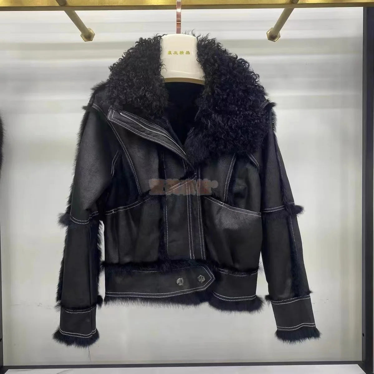 Real Rex Rabbit Fur Coats With Genuine Sheepskin Leather Wholeskin Natural Rabbit Fur Jacket Outwear Luxury Women Winter New - Matrix Studios