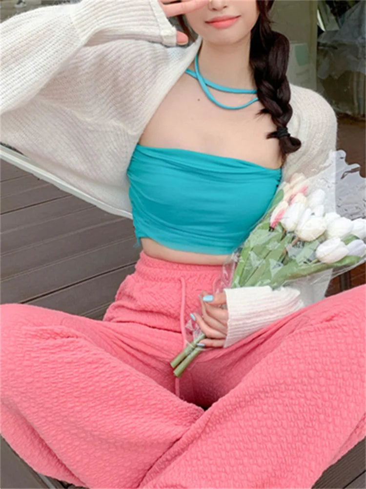 Women's Open Front Bolero Shrug Knit Cropped Tops Long Sleeve Cardigan Sweater Spring Fall Knitwear Cover-up Outerwear - Matrix Studios