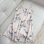 Summer Cute Teddy Bear Hearts Butterfly Floral Printed Nightgowns Women Cozy Sleeveless Ruffled Sleepwear Female Thin Nightdress - Matrix-studios.com