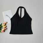 Sports Bra Women's V-neck Halter Neck Beautiful Back Push-up Yoga Vest Gym Top Outer Wear Running Shock-proof Fitness Bra Top - Matrix Studios