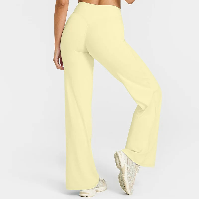 Womens Straight Leg Pants – High Waisted Wide Leg Yoga Pants Breathable Loose Baggy Sweatpants for Gym Running Casual Wear - Matrix-studios.com