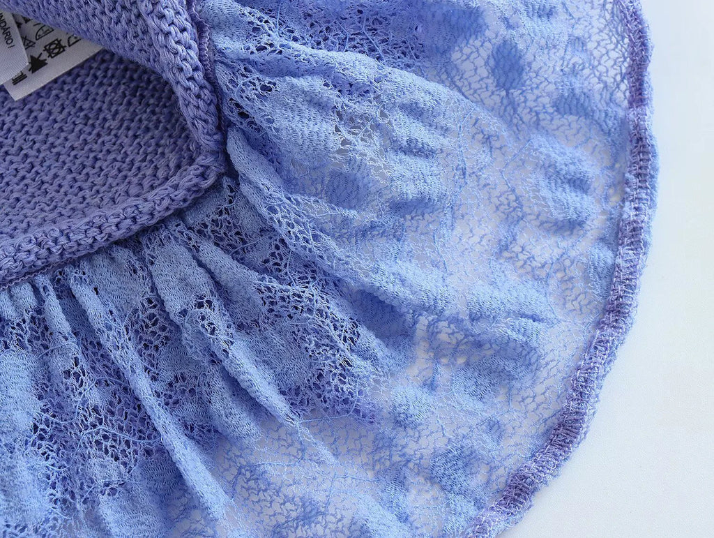 European and American style women's clothing new lace lace decoration design knitted cardigan jacket - Matrix Studios