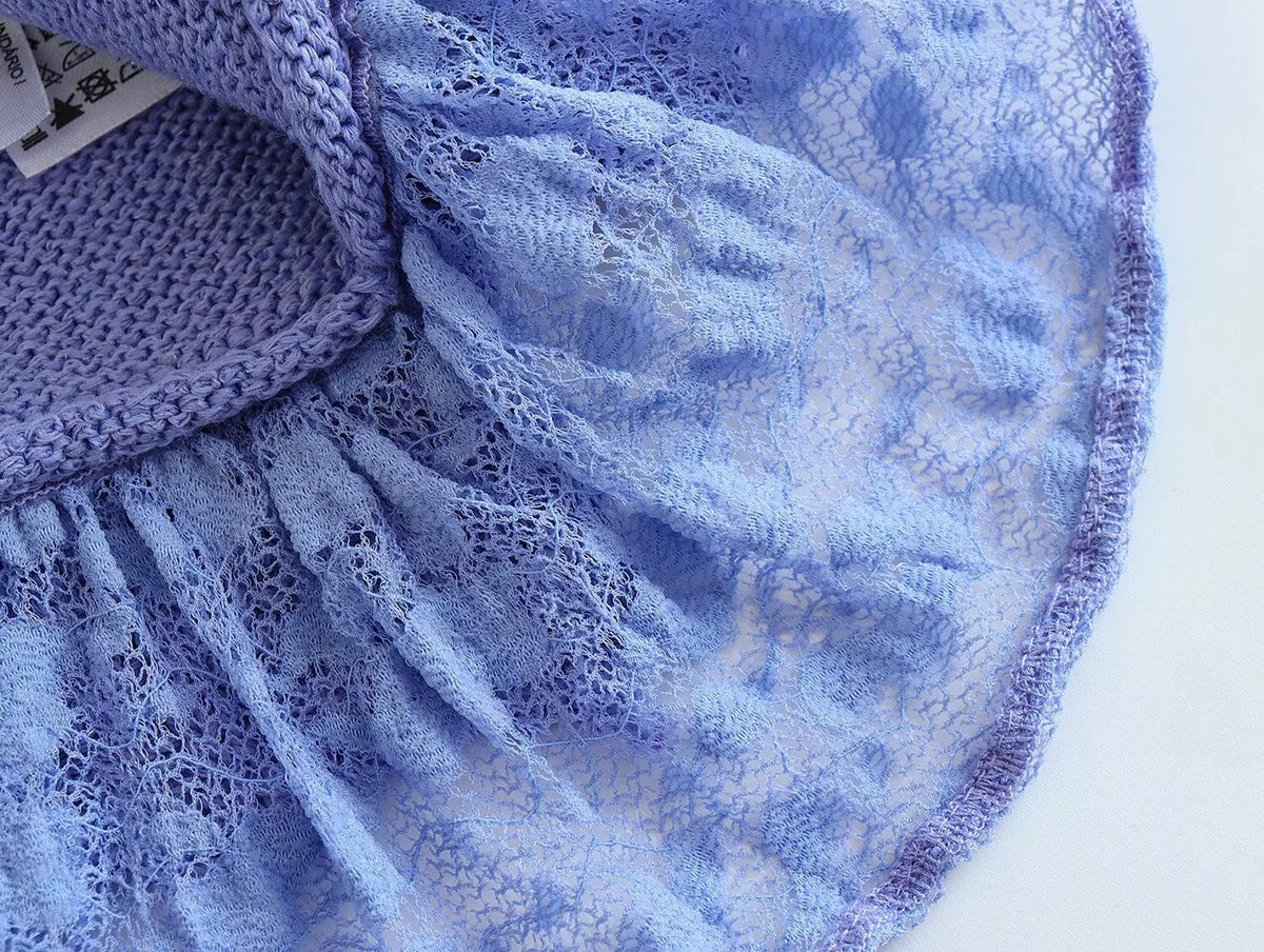 European and American style women's clothing new lace lace decoration design knitted cardigan jacket - Matrix Studios