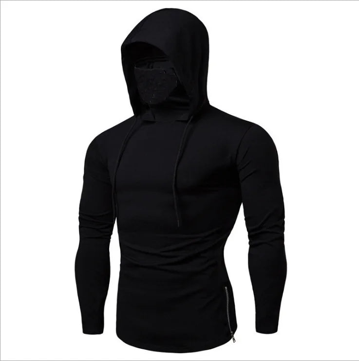 New Embroidery Turtleneck Sweatshirt For Men Japanese Ninja Hoodies Autumn Hip Hop Fleece Pocket Streetwear Oversized Y2K Hoody - Matrix Studios