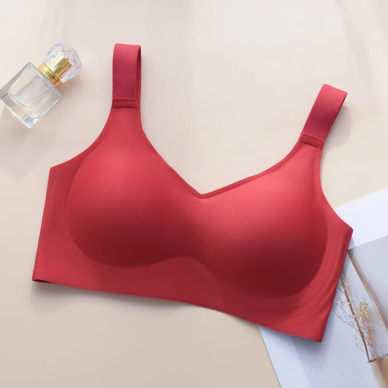 Jelly Support Seamless Bra For Big Breasts, Slim Fit, Push-up Anti-sagging, Wire-free Underwear, Sports Bra, Breathable - Matrix Studios
