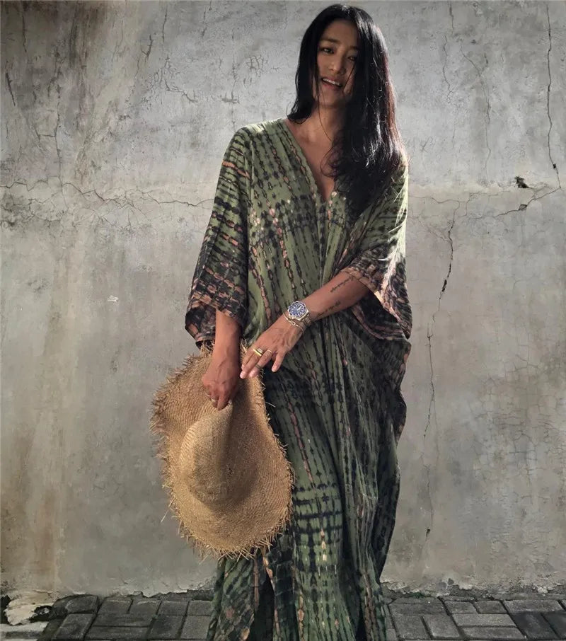 Women Beachwear Long Beach Coverups Kaftan Casual Caftan Dress Swimwear Cover Ups - Matrix Studios