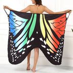 Sexy Butterfly Print Cover Up Swimwear Women Dress Summer Tunic Bikini Bath Sarong Wrap Skirt Swimsuit Elegant Lady Beachwear - Matrix Studios