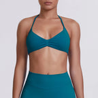 Sexy Neck Strap Bra for Woman Summer Breathable Backless Yoga Bra Women Fitness Solid Color Yoga Sports Bra Workout Top - Matrix-studios.com