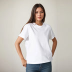Cotton Short Sleeve Tops 220 Grams Heavy T-shirt Y2k Casual Comfortable Tee Shirt Black & White O-neck Woman Clothing YH2532 - Matrix-studios.com