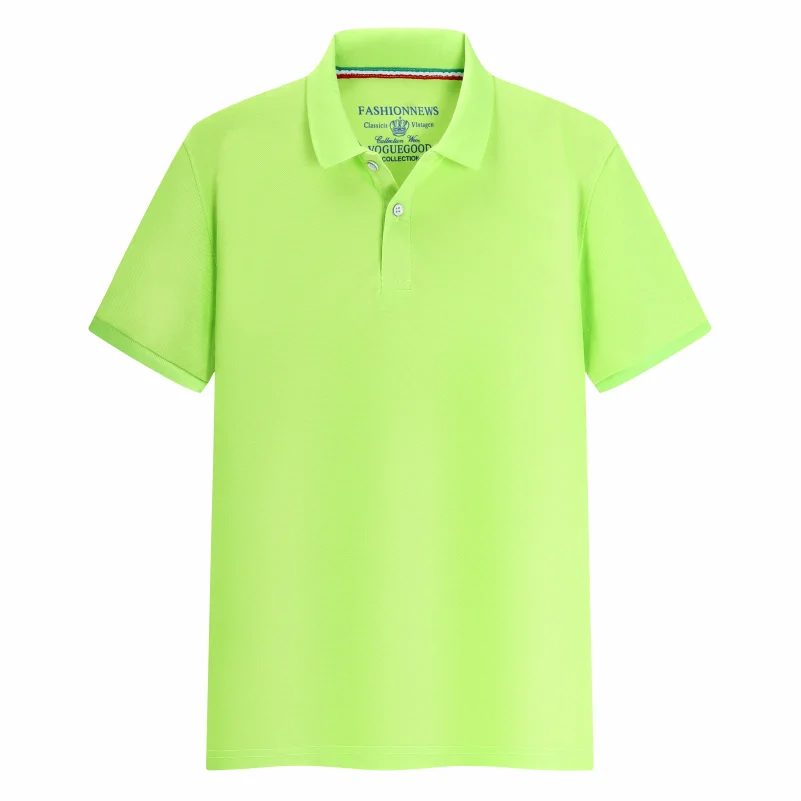 Summer Solid Color Outdoor Casual Lapel Short-sleeve Daily Business Short-sleeve Tops 2024 New Unisex Polo Shirts - Matrix-studios.com