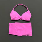 HISTELLO Gym Set 2 Piece Women Strappy Yoga Bra Top Workout Scrunch Shorts Sports Suit Fitness Clothes Seamless Yoga Set - Matrix-studios.com