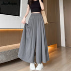 2025 Autumn/Winter New Korean Elegant In Matching Set Women's Fashion Knitted Cardigan Coat+Loose Skirt Pants Two Piece Suit - Matrix-studios.com