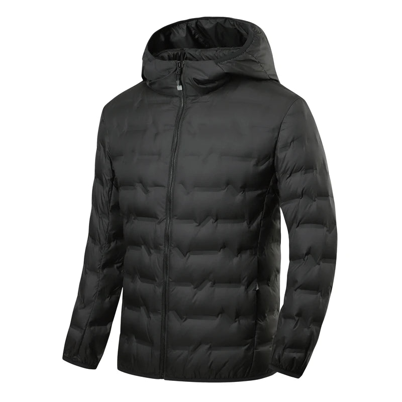 JNLN Men's Winter Down Jacket Duck Down Lightweight Padded Jackets Hiking Camping Climbing Trekking Graphene Lining Warm Coat - Matrix Studios