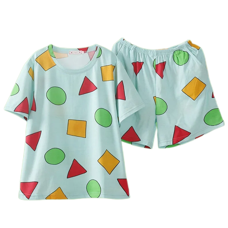 Pijama Sin Chan Man Pajama Sinchan Cotton Summer Short Sets Japanese Pajamas for Couples Man and Woman Sleepwear 2021 - Matrix-studios.com