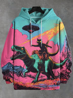 2026 Men's Hoodies Funny Cat Dinosaur UFO Art 3D Printed Cartoon Sweatshirt Men Women Tracksuit Oversized Casual Street Y2k Coat - Matrix Studios