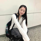 Karrram Japanese Y2k V-neck White Sweater Vintage Harajuku Knit Slim Pullover Korean Style Fall Winter Knitwear 2000s Aesthetics - Matrix Studios