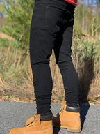Slim-fit Men's Washed Jeans Casual Straight Leg Trousers for Men Dark Blue Jeans - Matrix Studios
