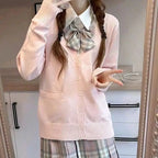 Original anime yellow jk uniform sweater 2025 new autumn and winter Japanese knitted cardigan college style jacket women's top - Matrix Studios