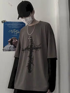 Men T Shirts Autumn Men Clothes Anime Casual Long Sleeved Oversized T-Shirt Harajuku Streetwear Academia Hip Hop Tee Top - Matrix Studios
