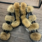 Fur Bomber Ladies New Fashion Jacket Crocdile Sheep Leather With Natural Fur 3573 - Matrix Studios