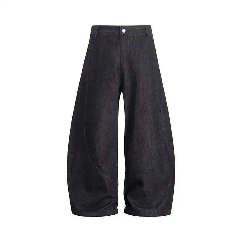 IEFB American Style Men Denim Pants Wide Legcurved Knife Jeans Men's Women's Trendy Loose Clean Fit High Street Trousers 9W2265 - Matrix Studios