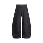 IEFB American Style Men Denim Pants Wide Legcurved Knife Jeans Men's Women's Trendy Loose Clean Fit High Street Trousers 9W2265 - Matrix Studios