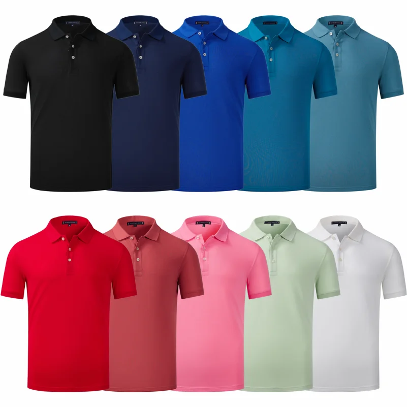 100% Cotton Lapel Polo Custom Logo Business Men And Women Short Sleeve Polo Embroidery Company Brand Quality Tops Print Design - Matrix-studios.com
