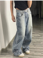 Ins Fashion American Retro Baggy High Waisted Jeans Woman High Street Denim Pants Reversible Trousers Streetwear Loose Jeans - Matrix-studios.com