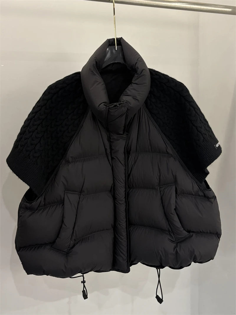 ZAROY Women's Cotton Vest Jacket Autumn Winter Loose Casual Stand Collar Pocket Puffer Waistcoat Coat Trendy Outerwear куртка - Matrix Studios