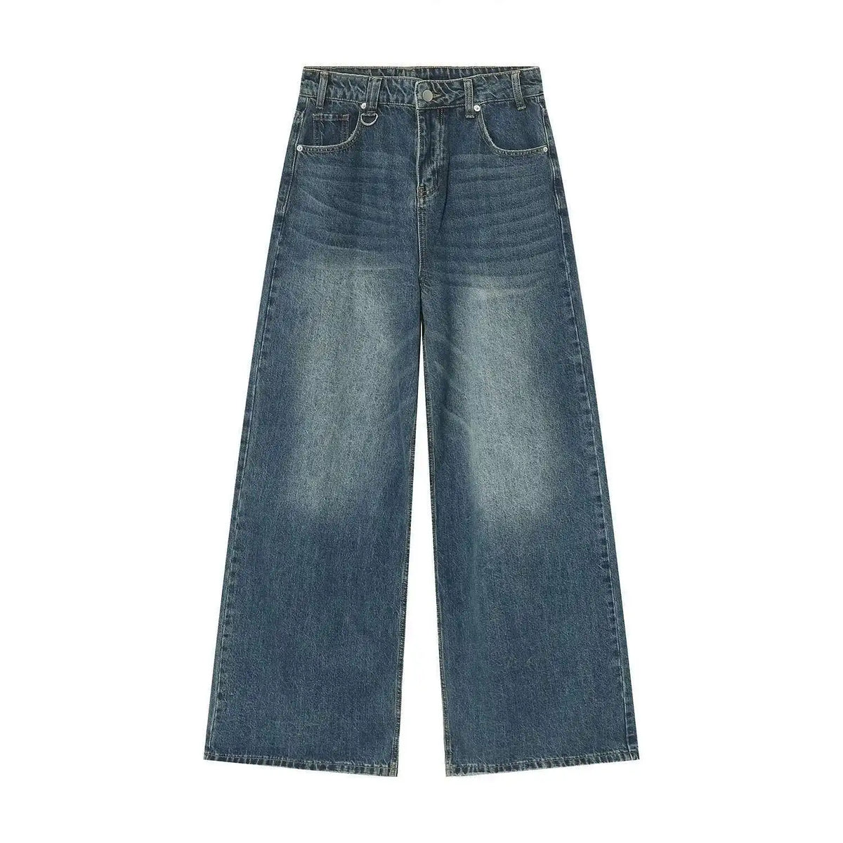 IEFB Vintage Camouflage Men's Jeans Fashion Washed Casual Wide Leg Denim Pants Autumn Winter Loose Male Trousers Old Blue 9C354 - Matrix Studios