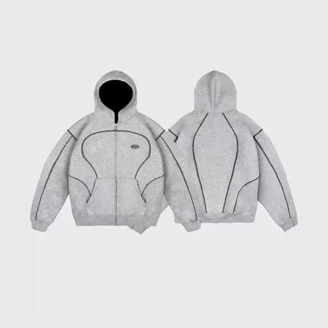 Street Retro Men's Casual Sportswear with Trendy Silhouettes Unique Hip-Hop Style Patterned Oversized Sweatshirts Casual Hoodies