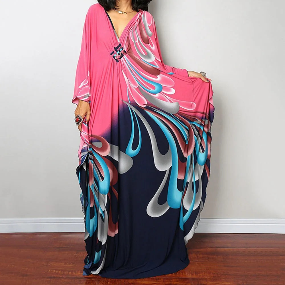 Maxi Long Dress Summer Sunscreen Smock Casual Vacation Swimsuit Cover Up Dress Loose Bathing Suit Beachwear Shirt for Women - Matrix Studios