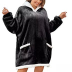 Winter Hoodies Sweatshirt Women Men Pullover Fleece Giant TV Oversized Blanket with Long Flannel Sleeves - Matrix Studios