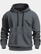 Fall/Winter New Arrival Men's Fleece Hoodie High Quality Solid Color Hooded Sweatshirt Male Fashionable Street Style Sweatshirt - Matrix Studios