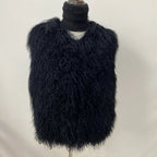 Women's Luxurious Fluffy Warm Mongolian Sheepskin Short Vest Coat Spring Autumn Sexy Wool Outerwear New Collection - Matrix Studios