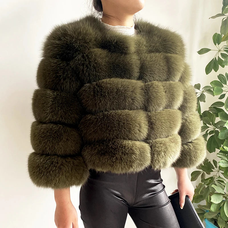 2026 New Style Real Fur Coat 100% Natural Fur Jacket Female Winter Warm Leather Fox Fur Coat High Quality Fur Vest - Matrix Studios