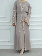 Muslim Abaya Women Dress Dubai Women Dress Bow Caftan Lace-up Floral Dresses Islamic Pakistan Moroccan Kaftan 2026 Robe - Matrix-studios.com