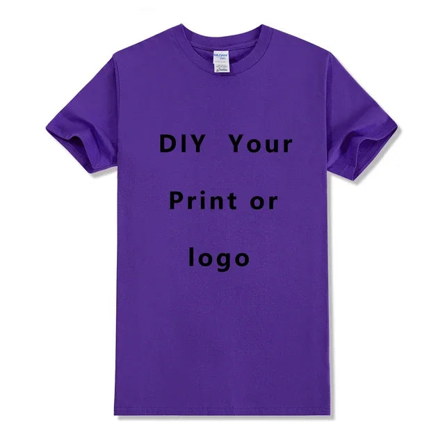 EU size 100% pure cotton custom T-shirt front and back team school uniform store logo text photo for men's personalized high-end - Matrix Studios