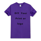 EU size 100% pure cotton custom T-shirt front and back team school uniform store logo text photo for men's personalized high-end - Matrix Studios