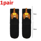4pcs Funny Abstract 3D Cat Butt Mid-Tube Socks Cartoon Quirky Cotton Casual Socks Cat Egg Floor Sock for Cute Girls Couple Gifts - Matrix Studios