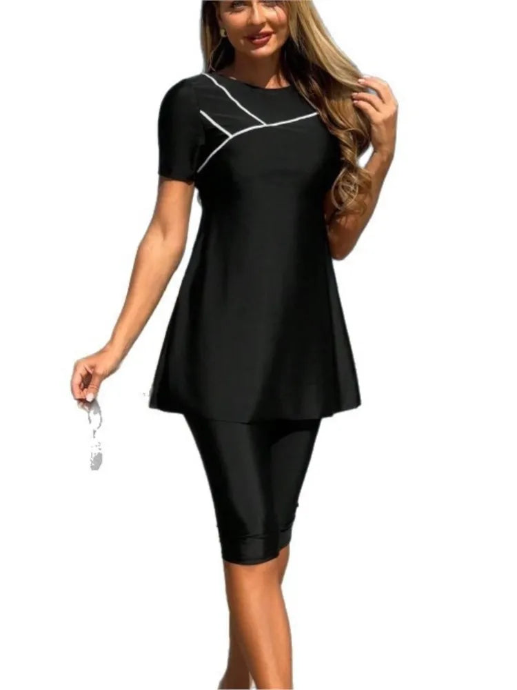 New Cover Ups Sexy Swimsuit Women Summer Bathing Suit Bikini Set Short Sleeve Swimwear Women Beach Swimming Suit For Female - Matrix Studios