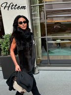 Chic Turtleneck Fur Vest Women All-matching Solid Sleeveless Fluffy Cozy Vests Female 2025 Autumn Winter Lady Layering New - Matrix Studios